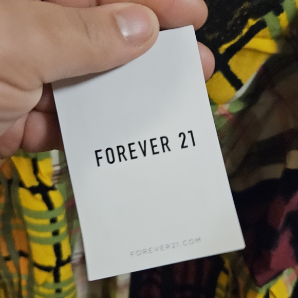 Forever 21 Multi Plaid V Neck Dress - Picture 4 of 9